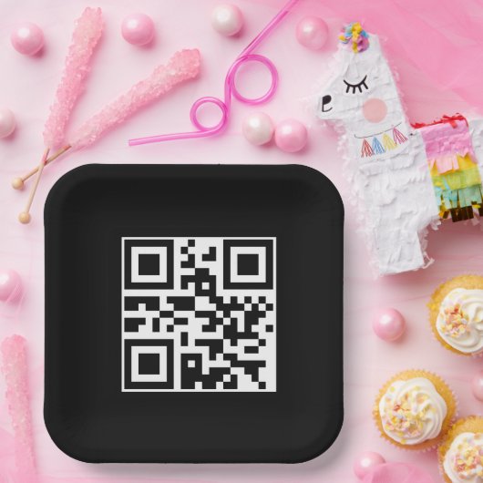 素晴らしい日のQRコードを持っている ペーパープレート (パーティー)