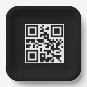 素晴らしい日のQRコードを持っている ペーパープレート