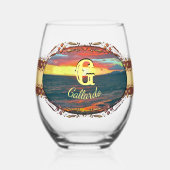 素晴らしい日1490 ステムなしワイングラス (正面)