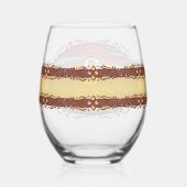 素晴らしい日1490 ステムなしワイングラス (裏面)