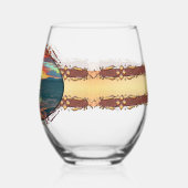 素晴らしい日1490 ステムなしワイングラス (左)