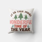 素晴らしい時間レトログルービークリスマスホリデー クッション (裏面)