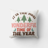 素晴らしい時間レトログルービークリスマスホリデー クッション (正面)
