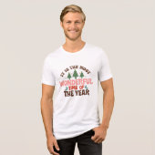 素晴らしい時間レトログルービークリスマスホリデー トライブレンドＴシャツ (正面全面)