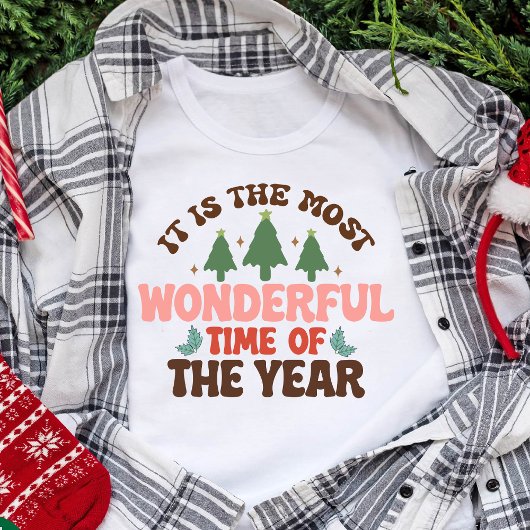 素晴らしい時間レトログルービークリスマスホリデー トライブレンドＴシャツ