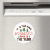 素晴らしい時間レトログルービークリスマスホリデー マグネット (インサイチュ (食洗機))