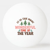 素晴らしい時間レトログルービークリスマスホリデー 卓球ボール (裏面)