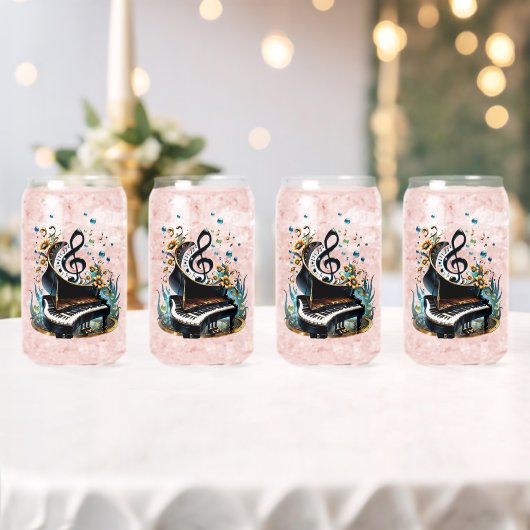 素晴らしい曲がったファンタジーピアノ ガラス缶 (インサイチュ (ウェディング))