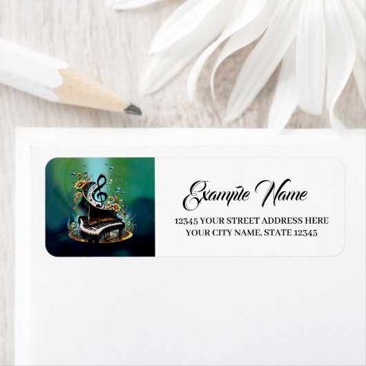 素晴らしい曲がったファンタジーピアノ ラベル (インサイチュ)