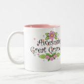 素晴らしい曾祖母のTシャツ ツートーンマグカップ (左)