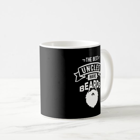 素晴らしい最も最高のな叔父さんにひげのプリントがあります コーヒーマグカップ (正面右)
