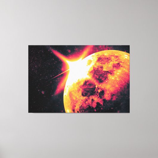 素晴らしい月ユニークの写真 キャンバスプリント (正面)