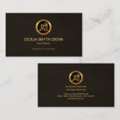 素晴らしい木製の穀物の金ゴールドのシェフのサービス係 名刺 (正面/裏面)