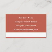 . .素晴らしい本がつばをつける通話カード 名刺 (裏面)