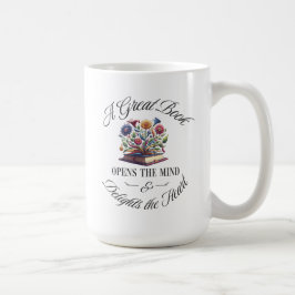 素晴らしい本は花を咲かせる コーヒーマグカップ