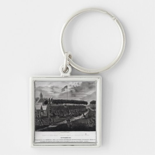 素晴らしい条約の眺めは草原DUで握りました キーホルダー (正面)