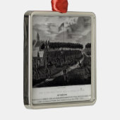 素晴らしい条約の眺めは草原DUで握りました メタルオーナメント (右)