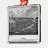 素晴らしい条約の眺めは草原DUで握りました メタルオーナメント (左)