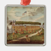 素晴らしい条約の眺めは草原DUで握りました メタルオーナメント (正面)