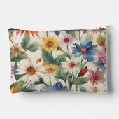 素晴らしい柔らかい夏の庭の花 アクセサリーポーチ (裏面)