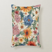 素晴らしい柔らかい夏の庭の花 アクセントクッション (正面(垂直))