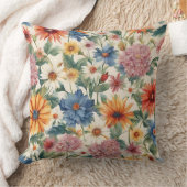 素晴らしい柔らかい夏の庭の花 クッション (ブランケット)