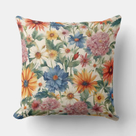 素晴らしい柔らかい夏の庭の花 クッション
