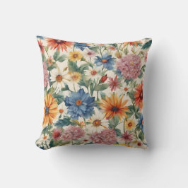 素晴らしい柔らかい夏の庭の花 クッション
