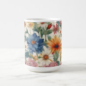 素晴らしい柔らかい夏の庭の花 コーヒーマグカップ (中央)