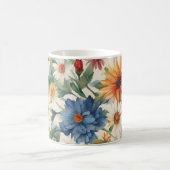 素晴らしい柔らかい夏の庭の花 コーヒーマグカップ (中央)