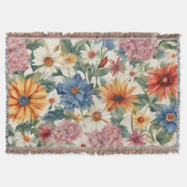 素晴らしい柔らかい夏の庭の花 スローブランケット