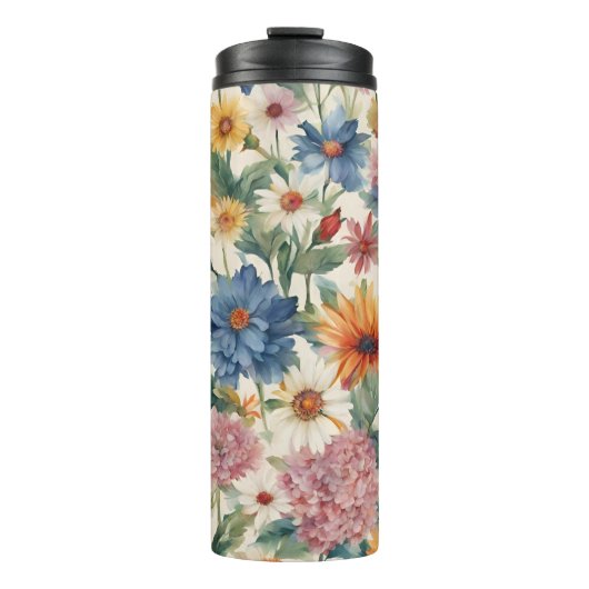 素晴らしい柔らかい夏の庭の花 タンブラー (正面)