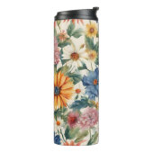 素晴らしい柔らかい夏の庭の花 タンブラー (回転左)