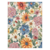 素晴らしい柔らかい夏の庭の花 テーブルクロス (正面)