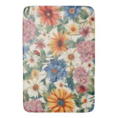 素晴らしい柔らかい夏の庭の花 バスマット (正面縦)