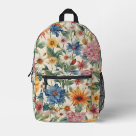 素晴らしい柔らかい夏の庭の花 プリントバックパック