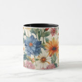 素晴らしい柔らかい夏の庭の花 マグカップ (中央)