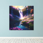 素晴らしい栄光の滝の風景12 キャンバスプリント (インサイチュ (ウッドフロア))