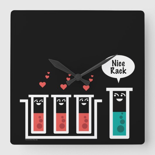 素晴らしい棚 スクエア壁時計 (正面)