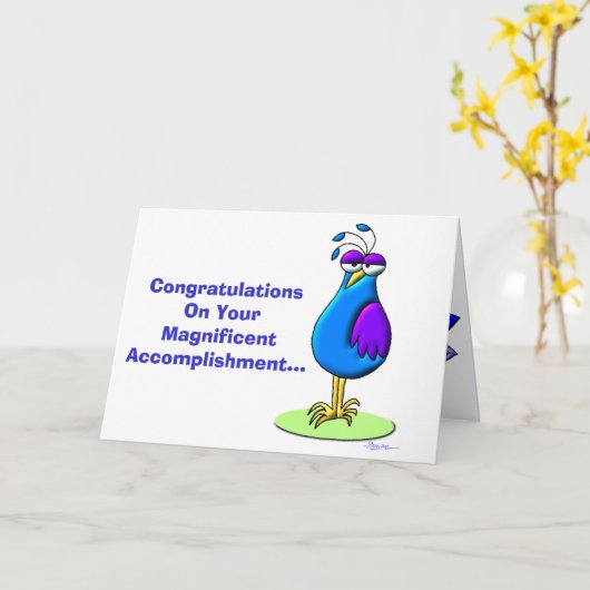 素晴らしい業績を上げておめでとう カード (黄色い花)