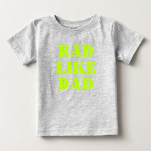 素晴らしい様パパネオングリーンモダンタイポグラフィおもしろい ベビーTシャツ