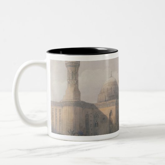 素晴らしい正方形のRumeylehからのサルタンHasanのモスク ツートーンマグカップ (左)