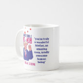 素晴らしい母おもしろいトランプ引用文マカスタマイズザーズ コーヒーマグカップ (正面左)