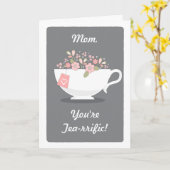 素晴らしい母のお茶の恋人の母の日のカード カード (黄色い花)