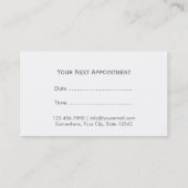 素晴らしい毛の単語のコラージュのヘアーサロンのアポイントメント 予約カード (裏面)