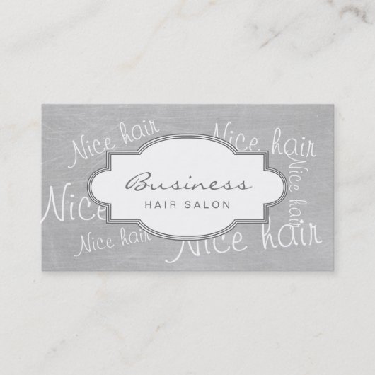 素晴らしい毛の単語のコラージュのヘアーサロンのアポイントメント 予約カード (正面)