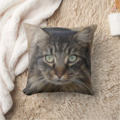 素晴らしい毛の虎の猫の写真 クッション (ブランケット)