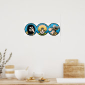 素晴らしい毛皮のフリーク兄弟の漫画 ポスター (キッチン)