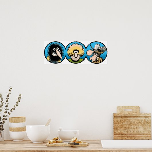 素晴らしい毛皮のフリーク兄弟の漫画 ポスター (キッチン)