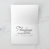 素晴らしい水の色の誕生日の願い(カード) カード (内部)